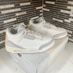 Air Jordan 3 Retro Craft White Sneakers